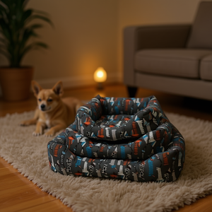 Cuccia per Cani Colorata con Fondo Antiscivolo, Set Tre Pezzi per Animali Domestici - Product Image 3