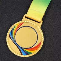 Médailles de prix par sublimation personnalisées, finition or argent cuivre, trophées vierges pour événements sportifs d'entreprise
