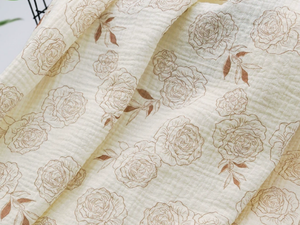 Оптовая продажа прочной жатой марлевой ткани, 100% хлопковая ткань для детского постельного белья и одежды - Product Image 2