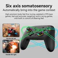 Manette de jeu sans fil BT multiplateforme S08 pour console Switch avec joystick six axes pour jeux PS4 PC Android IOS Phone
