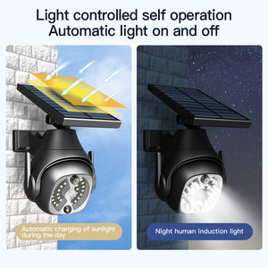 ไฟกล้องวงจรปิดจำลองพลังงานแสงอาทิตย์พร้อมเซ็นเซอร์ตรวจจับความเคลื่อนไหว ไฟสีแดงกระพริบ และ 120 °   โคมไฟกลางแจ้งปรับได้ กันน้ำระดับ IP65 - Product Image 2