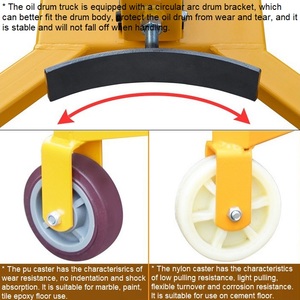 Özel pu tekerlek naylon tekerlek yağ bidonu palet taşıyıcı entegre yağ silindir hidrolik kaldırma yağ bidonu arabası - Product Image 4