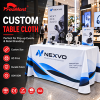 Housse de table pop-up FEAMONT 4ft 6ft 8ft, nappe publicitaire personnalisée, promotion de vente au détail, affichage, vente en gros, direct usine