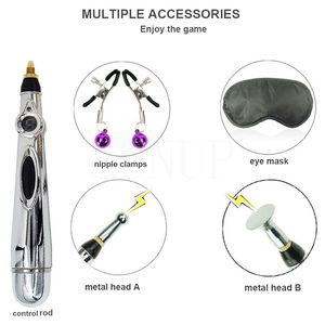 Boîte personnalisée gratuite - BDSM Choc électrique Hommes Masturbation Rod Nipples Clitoris Pénis Masseur Stimulation <span class=keywords><strong>Jeu</strong></span> pour adultes Flirt - Product Image 2