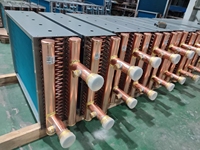 Intercambiador de Calor Industrial de Tubos Aletados, Enfriador de Aire con Serpentín de Aletas Extruidas de Cobre y Aluminio Personalizado, 100% Probado para Fugas de Helio