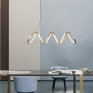 Luminaire de luxe moderne avec anneau et pendentif en LED pour salle à manger, éclairage de cuisine, <span class=keywords><strong>lustre</strong></span> décoratif, <span class=keywords><strong>bar</strong></span> d'intérieur, luminaire suspendu - Product Image 5