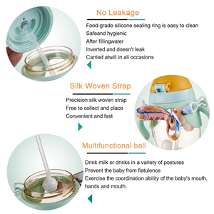 <span class=keywords><strong>Vaso</strong></span> de Aprendizaje para Bebés con Tapa Abatible y Estampado de Animales de Dibujos Animados, Asas Dobles, Boquilla con Filtro de Bolas, Antiderrames, <span class=keywords><strong>Vaso</strong></span> de Alimentación para Bebés - Product Image 3