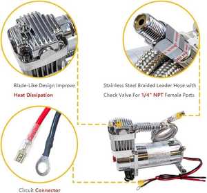 Pompe à suspension pneumatique multifonctionnelle 12V - Compresseur d'airbag utile avec poignée pour les activités de plein air - Product Image 5