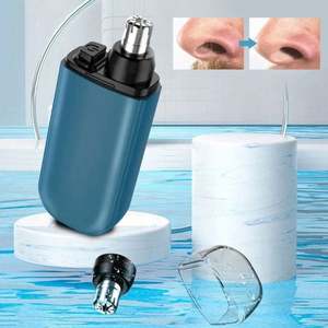 Tondeuse à poils de nez, rechargeable par USB, lames à double tranchant, en alliage de zinc, écologique, portable, mini kit d'entretien du visage pour hommes - Product Image 6