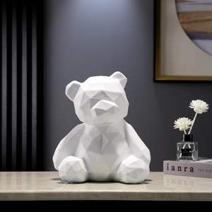 Estatua de Decoración de casa de oso de resina mini osos negros en miniatura del día de Año Nuevo - Product Image 3