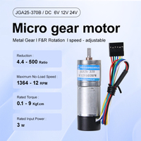 Vitesse réglable avant inverse Rotation grand couple DC décélération moteur JGA25-370B encodeur couverture 12V/24V aimant Permanent