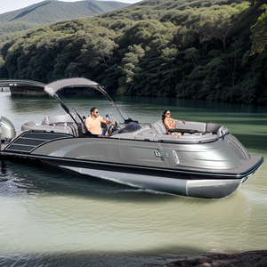 2025 Kinlife luxe 29FT bateau ponton en aluminium avec moteur hors-bord nouveau matériau soudé exécution pour l'<span class=keywords><strong>application</strong></span> de la rivière - Product Image 1