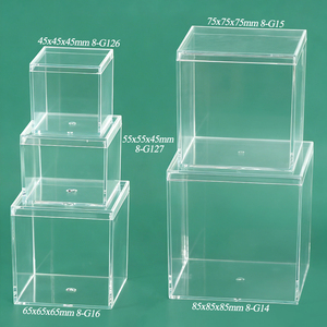 Boîte à bonbons en acrylique SUNSHING avec couvercle, boîte cadeau transparente pour mariage, boîte de présentation carrée en plastique pour bijoux, perles, artisanat, jouets - Product Image 1