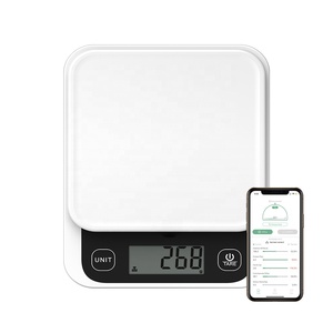 <span class=keywords><strong>Balance</strong></span> alimentaire intelligente en plastique alimentée par batterie avec précision <span class=keywords><strong>de</strong></span> 0,1 g et connectivité via application pour la <span class=keywords><strong>cuisine</strong></span> et l'usage domestique - Product Image 2