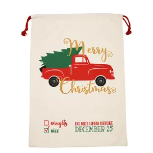 عالية الملك أفضل بيع سانتا كيس بند التسامي فارغة عيد الميلاد حقيبة قماش قنب