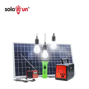 Portable payer comme vous allez PAYGO 30W 40W 50W intérieur extérieur énergie solaire système de lampes d'éclairage domestique pour l'afrique zone rurale hors réseau