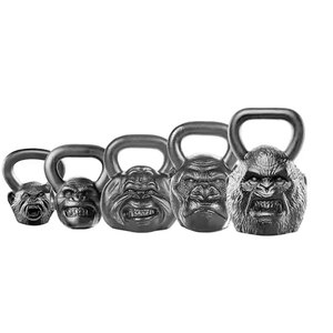 Premium Cast Iron Monkey Head Kettlebell Set Black Heavy Duty Fitness <strong>Equipment</strong> For Home And Commercial <strong>Gym</strong> Training - Product Image 5