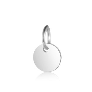 Tùy Chỉnh Vòng Engravable 18K Vàng Mạ Thép Không Gỉ Mặt Dây Chuyền Kim Loại Trống Đồng Xu Dập Đĩa Biểu Tượng Thẻ Quyến Rũ Cho Vòng Cổ - Product Image 6