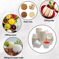 Gobelets personnalisés biodégradables en bagasse de canne à sucre de 4 oz, petits gobelets en papier pour café, crème glacée, sauces, traiteur et événements