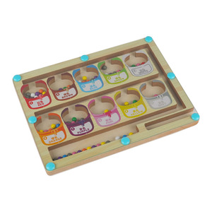 Vente flash - Puzzle magnétique coloré Montessori sur le thème de la crème glacée - Jeu éducatif en bois avec <span class=keywords><strong>labyrinthe</strong></span> - Certifié CPC - Product Image 6