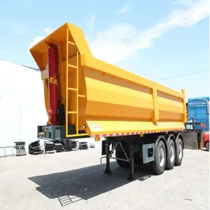 Heavy Duty Hydraulic Tri 3/4 Axle 60/80 Tons U Shaped Rear Dump Truck Semi Trailer Tipper Trailer