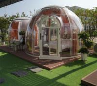 Tente dôme de glamping pour 6-8 personnes Igloo gonflable pliable bulle maison de villégiature ballon gonflable géodésique maison extérieure