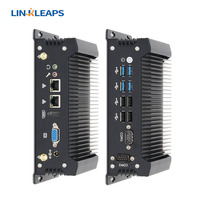 Linkleaps populaire 4e à 13e génération I7 I5 I3 Mini PC industriel Mini PC intégré sans ventilateur avec Linux Dual GbE LAN 2 Ports COM