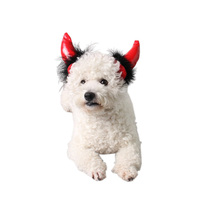 Luxe Polyester Pet Extérieur Halloween Bandeau Drôle Chien Chat Corne Chapeau Tête Cerceau Accessoires Motif Animal
