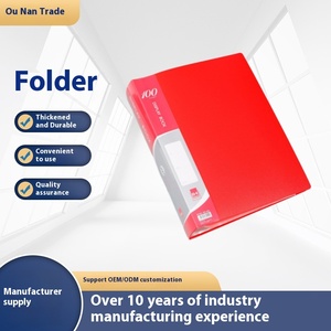 Folder sisipan buku daun longgar tebal tahan air bahan PP dokumen kantor ujian siswa kertas penyimpanan arsip Data - Product Image 2