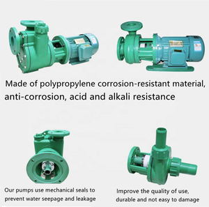 Bomba autocebante de polipropileno, bomba centrífuga, resistente a la corrosión, química - Product Image 5