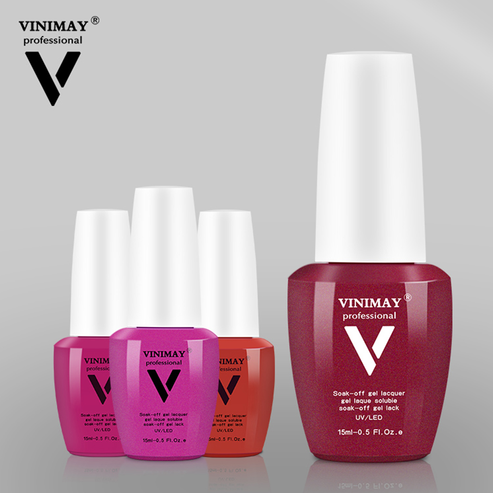 VINIMAY jel oje jelpolish jel Varnis Gellak vernik astar seti kapalı ıslatın balsamik UV jel lehçe Nail Art Salon 15ML