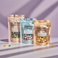 Sachet Doypack Composé de Qualité Alimentaire Refermable avec Fermeture Ziplock pour Emballage et Stockage de Bonbons et Sucreries