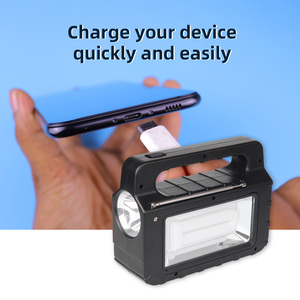 Kit solaire portable professionnel pour le camping avec panneau solaire, chargeur, lumière, radio, boîte de réseau, système d'énergie de stockage domestique - Product Image 4
