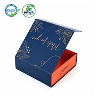 Boîte d'emballage magnétique rigide en carton recyclable avec impression de logo personnalisée de luxe, boîte cadeau pliable avec couvercle magnétique