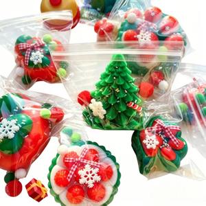 <b>Mini</b> Green <b>Christmas</b> <b>Tree</b> Shaped Soft TPR Fidget for Kids Xmas Stress Relief Squishy Toy - Product Image 2
