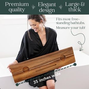 Plateau <span class=keywords><strong>de</strong></span> bain Premium Nature Shed pour <span class=keywords><strong>baignoire</strong></span> autoportante, grand et épais, en bois d'acacia, plateau <span class=keywords><strong>de</strong></span> bain <span class=keywords><strong>de</strong></span> luxe pour <span class=keywords><strong>baignoire</strong></span> - Product Image 3