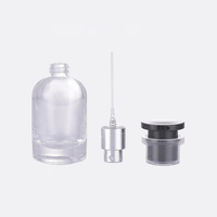 Flacon de parfum en verre à fond épais avec logo personnalisé, dégradé transparent givré, plusieurs couleurs, vide et rechargeable