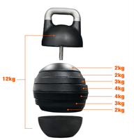 Kettlebell de compétition réglable avec plaques