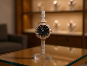 Orologio intelligente alla moda da donna, cinturino rotondo in lega placcata oro, resistente all'acqua, colori misti - Product Image 2