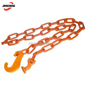 Chaîne de fixation marine à maillons longs en alliage forgé G80 avec <span class=keywords><strong>crochet</strong></span> en C, revêtement thermique, certifiée ISO, dimensions 9*57mm, 11*66mm, 13*80mm, 16*96mm - Product Image 3