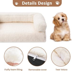 <b>Plush</b> Soft Warm Orthopedic Memory Foam Dog <b>Cat</b> Pet Bed Solid Pattern Removable Washable Customizable Design Travel - Product Image 5