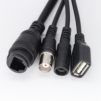 Câble CCTV RJ45 + DC + USB + BNC prend en charge toutes les AF-U de carte de caméra IP