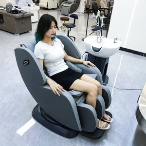 Sillón Eléctrico para Lavado de Cabello con Lavabo, Reposapiés Ajustable y Función de Masaje - Product Image 4