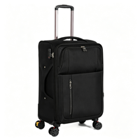 Valise à roulettes en tissu Oxford haute densité, antivol, double fermeture éclair, résistante à l'usure, avec protection des coins