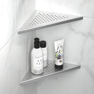 Nouvelle arrivée, étagère de rangement triangulaire murale moderne résistante à la <span class=keywords><strong>rouille</strong></span>, en acier inoxydable 304, étagère d'angle pour salle de bain sans perçage - Product Image 4