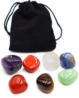 Ensemble cadeau de Divination en cristal, Chakra de guérison, cristaux et pierres, méditation en cristal, Chakra pour l'équilibre ou spirituel, ensemble de 7 pièces
