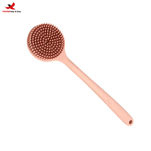 Silicone Simple Long Handle <b>Bathing</b> Brush Shower Body <b>Scrubber</b> Multifunction Massage Cleaning Tools GZ RTS Bulk Mixed Order - Product Image 1