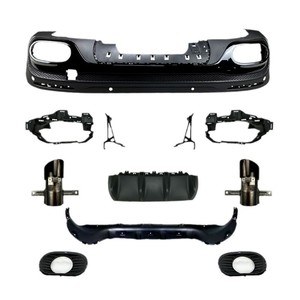 Modificación de Tubo de Escape Amp-Z para Mercedes-Benz GLB X247, Plateado, Negro Espejo Pulido, Universal para GLB180 200 AT - Product Image 2