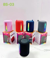 Haut-parleur portable rechargeable sans fil Bluetooth 5.3 pour fêtes en extérieur avec LED RGB, 6,5 W, autonomie de 3 à 5 heures, subwoofer, FM, TF