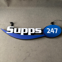 Vente en gros d'usine, logo d'entreprise personnalisé, lettres en métal 3D, enseigne en métal LED, enseigne lumineuse LED, panneau publicitaire LED
